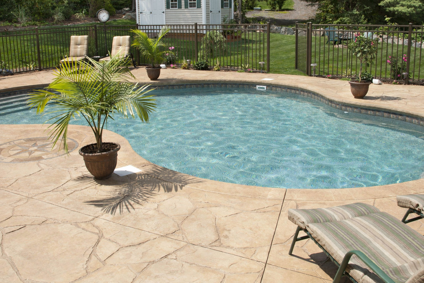 Concrete pool decks