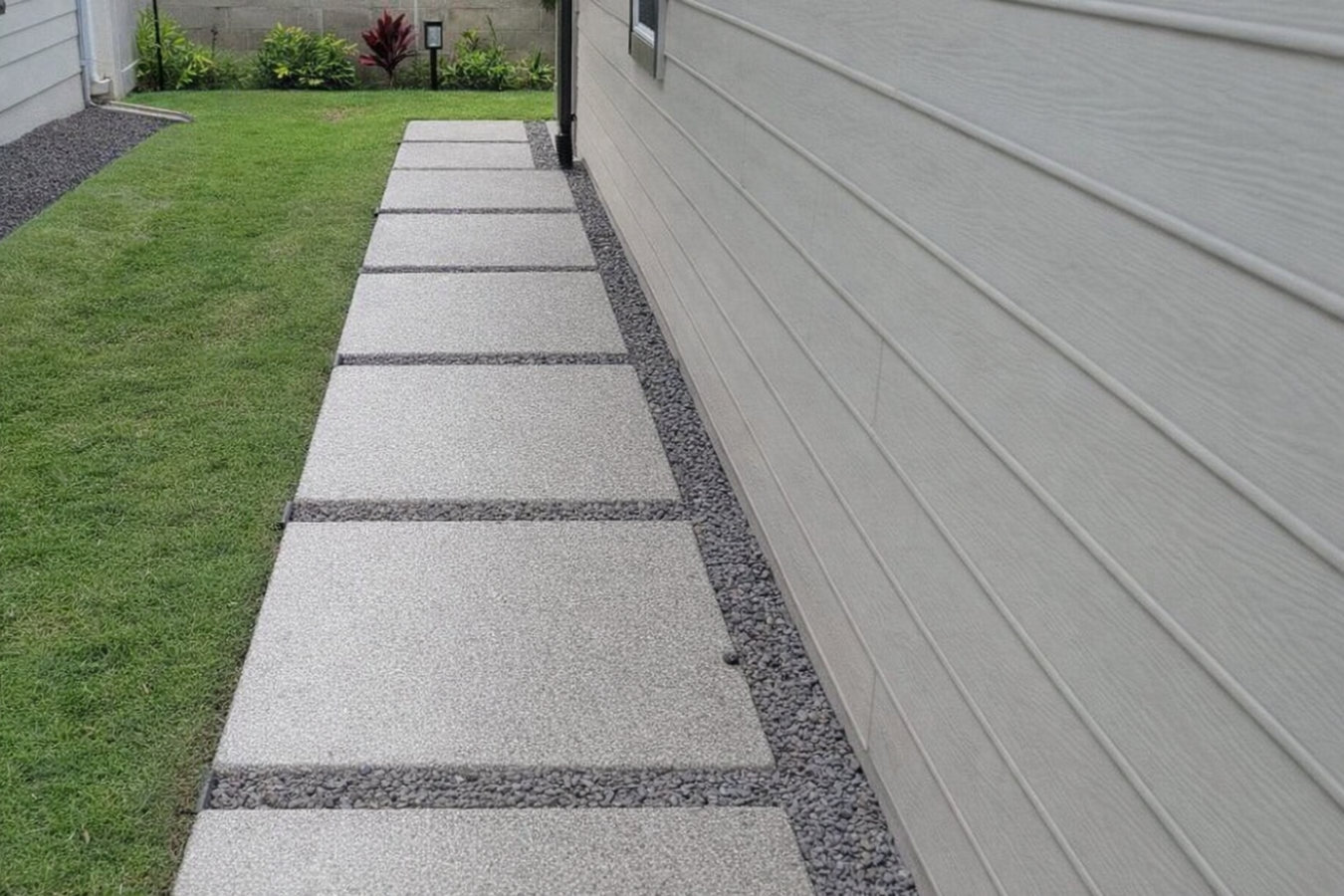 Concrete sidewalk building